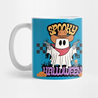 Ghost Cowboy Spooky Halloween Mug